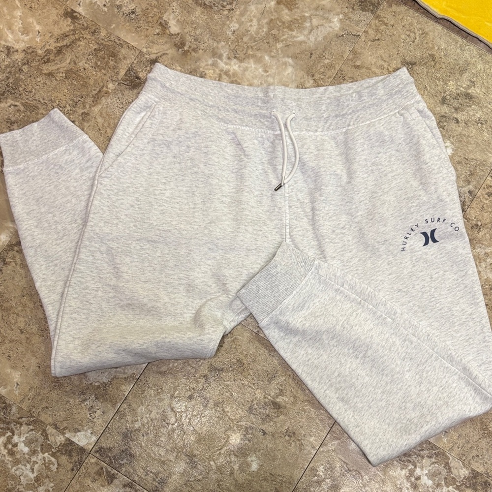 Hurley - Men’s Gray Fleece Joggers  - Size X-Large